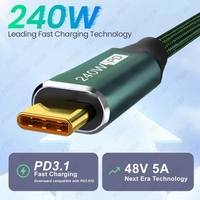 240W USB C à USB C double coude câble de données PD charge rapide 5A charge super rapide pour Huawei pour Xiaomi pour Samsung S23 imprimantes