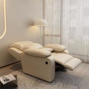 Modern Pink PU Leather Massage Chair with Legrest and Built-In Headrest for Salon or Living Room Use - Product Image 2