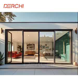 Sistema di porte scorrevoli in vetro 4 pannelli moderni con isolamento acustico - Product Image 1