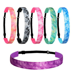 Bandeaux pour filles - Bandeaux ajustables antidérapants tie-dye pour enfants, bandeaux de sport athlétiques, bandeaux élastiques extensibles - Product Image 1