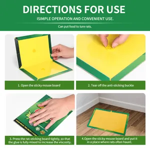 Non-toxic White Glue Mouse Board OEM Green Rat Trap For Warehouse Factory Mice Sticky Catcher