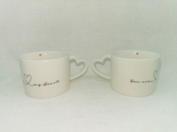 Mug en céramique à sublimation vierge, best-seller, avec poignée en forme de cœur, compatible micro-ondes, idéal pour la sublimation, cadeau, tasse à café