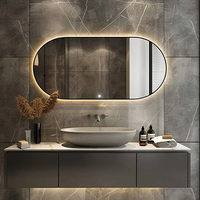 Miroir mural ovale à DEL pour salle de bain Miroir intelligent à DEL pour salle de bain Android avec écran tactile