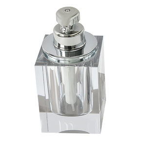 Distributeur de savon double en cristal de luxe, kit de salle de bain, design moderne, ensemble de savon liquide pour les mains avec couleur et taille personnalisables - Product Image 4