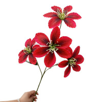 Fleurs artificielles en soie Magnolia à 4 têtes pour décorations de mariages, salles de banquet, fêtes et salons