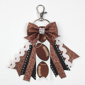 키즈 프레피 스타일 우아한 리본 원단 스포츠 헤어 클립 (축구, 배구, 농구, 야구, 럭비용) - Product Image 6