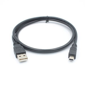 <b>Mini</b> <b>USB</b> Data Cable 5 Pin Single Head For Camera Black PVC Jacket Copper Core - Product Image 2