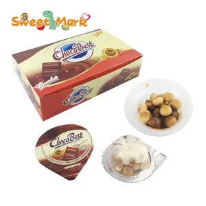 Delicious chocolate and milk flavor biscuit cup kid leisure snacks