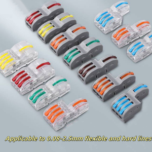 1-in-<span class=keywords><strong>2</strong></span>-outクイックコネクタケーブルワイヤ端子ブロックなしねじばねクランプレバーナット接続回路インライン用 - Product Image 6