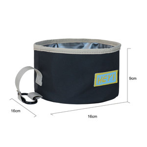Gamelle pour chien en toile à 6 compartiments, personnalisable OEM, lavable, pliable, portable pour l'extérieur, distributeur de nourriture pour animaux de compagnie, marque privée, gamelle de voyage légère - Product Image 3