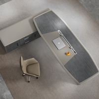 Prix d'usine Design moderne en bois assemblé de luxe en forme de L bureau de direction Table de bureau Bureaux d'ordinateur