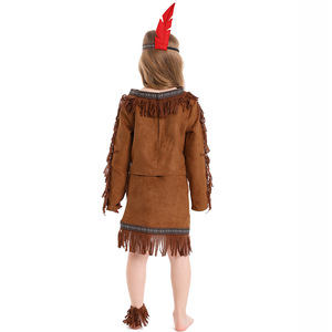 Disfraz de Jefe Indio para Halloween, Traje Tribal para Niños, Atuendo Salvaje Infantil, Disfraz Nativo para Representaciones Escénicas, Cosplay, Fiesta de Disfraces - Product Image 4