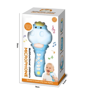 Cartoon Lion Hippo Owl Kids <b>Bluetooth</b> Karaoke <b>Microphone</b> Voice Changing Function Portable Singing Mic Birthday Party Gift - Product Image 3