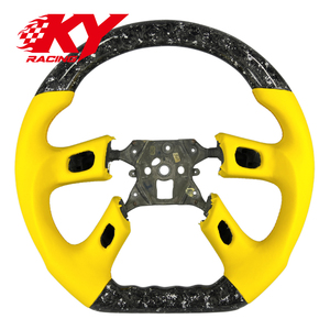 Accesorios para Automóviles, Volante Deportivo Personalizado de Cuero y Fibra de Carbono para Hummer H2 2004-2008, para GMC ENVOY XL Denali - Product Image 1