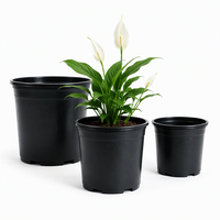 Pot Bunga Modern Desain Terbaru Ukuran Besar dari Bahan PP Ringan dan Tahan Lama dengan Lubang Drainase untuk Kebun Dalam/Luar Ruangan