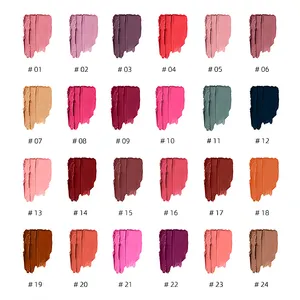 53 colori Private Label Matte di Lusso Nude Marrone Vivid Rosy Rosso Impermeabile di Lunga Durata Crema Rossetto