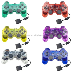 Transparent Colorful <strong>Wired</strong> Console Host Joystick for <strong>PS2</strong> Gaming <strong>Controller</strong> GamePad for <strong>PS2</strong> <strong>Game</strong> Control JoyPad Manette - Product Image 1