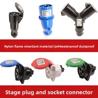 Connecteur de prise en laiton mâle/femelle 3 broches 3 pôles 16A 220-240V étanche IP44 pour scène, fourni directement par l'usine