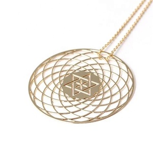 Yiwu Aceon acciaio inossidabile espandibile Fibonacci balanced energia <span class=keywords><strong>maschile</strong></span> e <span class=keywords><strong>femminile</strong></span> del pendente del seme della vita di Merkaba - Product Image 3