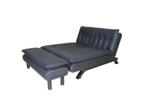 โซฟาห้องนั่งเล่นแบบดั้งเดิม Gao <span class=keywords><strong>Fu</strong></span> KF936 หลายแบบ 2.5 ที่นั่ง หนังสีดำ บุฟองน้ำ เป็นมิตรกับสิ่งแวดล้อม สไตล์ลำลอง - Product Image 2