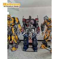 Sculpture métallique grandeur nature de personnage de film Transformers, robot soudeur 3D, pour décoration extérieure de jardin et de maison