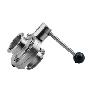 Kinggo Hướng dẫn sử dụng kẹp vệ sinh đa vị trí bướm van thép không gỉ 304 316L hàn chủ đề xử lý Van bướm - Product Image 4