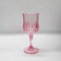 Verres à vin rouge et à cocktail en plastique CX PS à pied haut sans pied, capacité de 12 oz, ensemble de 24 pièces, portables, réutilisables, écologiques