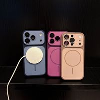 Coque de téléphone magnétique pour iPhone 18 Pro, effet peau mate, coque de protection en TPU pour iPhone 18 17 Pro Max, protection de l'appareil photo