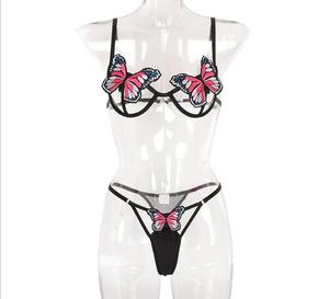 New Arrival Sexy <strong>Open</strong> <strong>Bra</strong> Women Sexy Butterfly Lingerie Set - Product Image 6