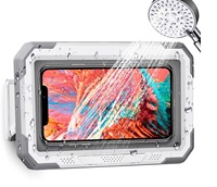 Support de téléphone universel étanche pour douche, fixation murale, miroir de salle de bain, baignoire, cuisine, bureau, hauteur réglable