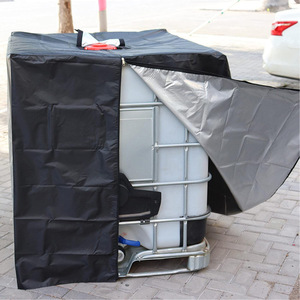 Housse de protection noire pour réservoir d'eau IBC 1000L, protection contre la pluie et le soleil pour réservoir de stockage d'eau extérieur - Product Image 3