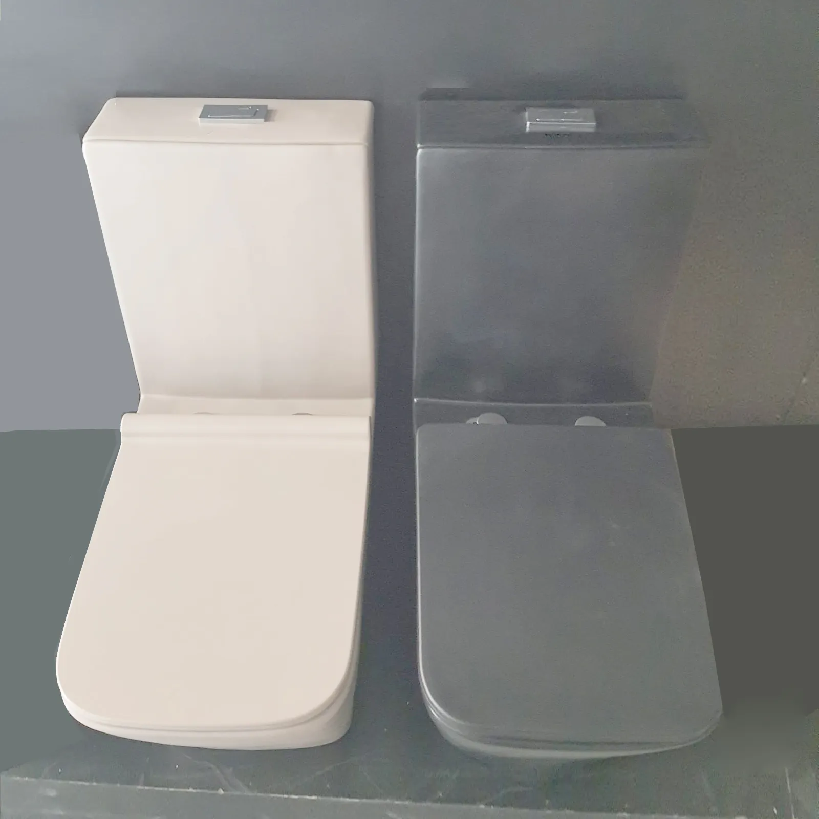 Perlengkapan sanitasi flushing cistern toilet keramik tangki berdiri bebas lemari Combo Bidet kursi mandi jongkok pan wc washdown toilette set