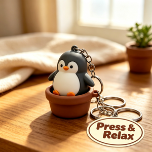 Porte-clés anti-stress créatif en forme de petit animal 3D à pression, jouet de décompression, pendentif décoratif - Product Image 6