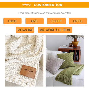 Super Soft <strong>Fluffy</strong> Knitted Throw Blanket Reversible Cozy Fuzzy Warm <strong>Bed</strong> Blanket Lightweight Breathable Sofa <strong>Cover</strong> for Fall Winter - Product Image 4