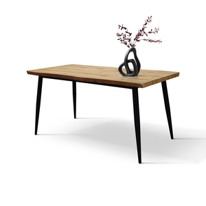 ชุดโต๊ะอาหาร Gioia รุ่น Rustic Oak หน้าท็อปเมลามีน ฐานโลหะ สำหรับใช้ภายในอาคาร - Product Image 2