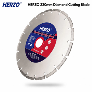 Lame de scie diamantée HERZO de haute qualité 230 mm/9 pouces, segment, OEM pris en charge pour <span class=keywords><strong>la</strong></span> coupe du bois et de <span class=keywords><strong>la</strong></span> pierre, compatible avec les meuleuses d'angle - Product Image 1