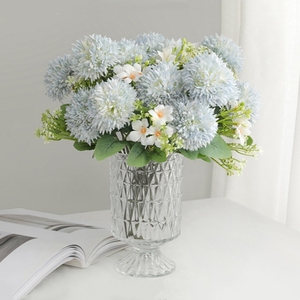 YOPIN-3718 7 Fourchette Boule Artificielle Chrysanthème Bouquet Soie Pissenlit <span class=keywords><strong>Pompon</strong></span> Décoration Fleurs - Product Image 2