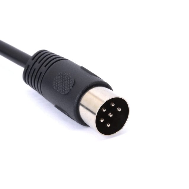 Din 6Pin Male to Female Plug MIDI Extension AV Adapter Cable with Pure Copper and PVC for Digital Audio Computer & DVD Devices