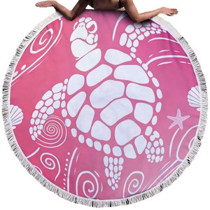 Toalla de Playa Extra Grande con Diseño de Criaturas Marinas, Microfibra, Borlas, Flecos, Manta de Playa Personalizada con Estampado de Animales Marinos, Toalla de Viaje para <span class=keywords><strong>Piscina</strong></span> - Product Image 6