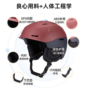 ZITEM <b>Ski</b> Helmet White XL58-64CM ABS PC EPS Shell Winter <b>Ski</b> Protection - Product Image 2