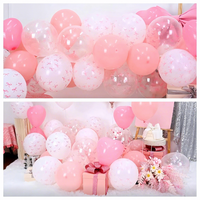 Décoration de fête avec ballons en forme de nœud rose, 20 pouces, ballons transparents Bobo, gris clair, rose, blanc, en latex, en forme de cœur, pour la première fête d'anniversaire d'une petite fille princesse