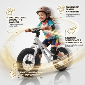 Vélo d'équilibre pour enfants de 12 pouces en acier haute teneur en <span class=keywords><strong>carbone</strong></span>, vélo d'apprentissage pour tout-petits, léger, sans pédales, vélo de marche - Product Image 4