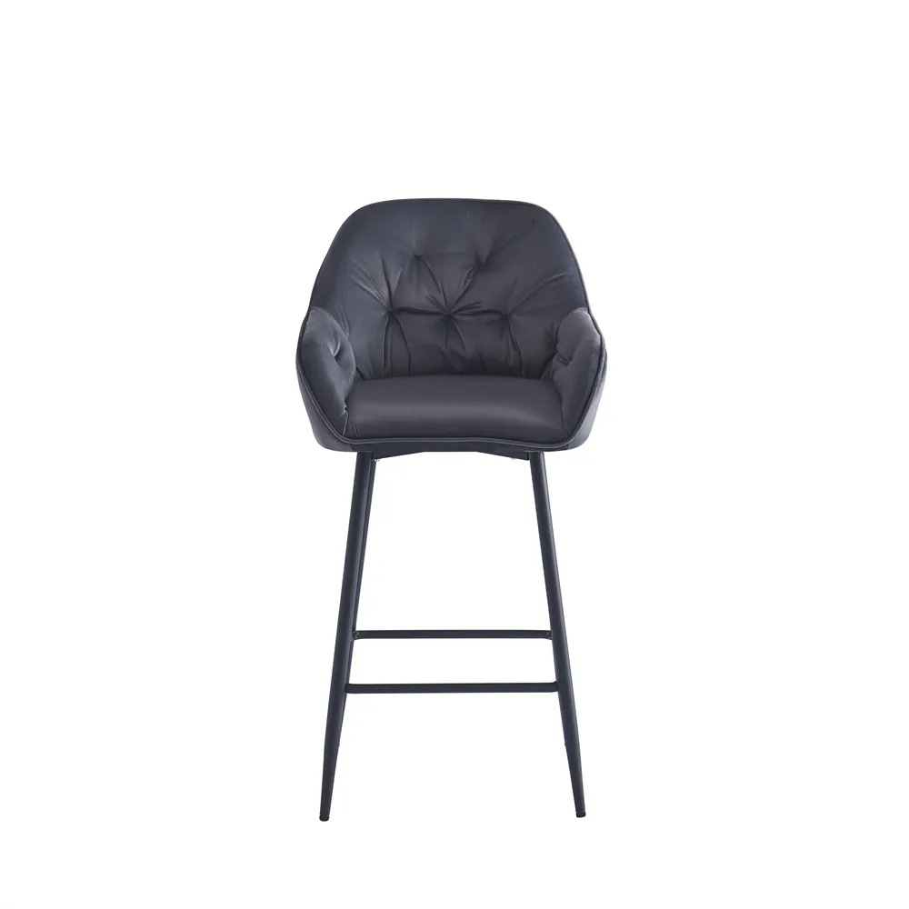 Ajustável PU Leather Backrest Bar Stools Cheap Kitchen Bar Cadeiras OEM Fábrica Custom Plastic Seat Com Pu Leather Bar Chair