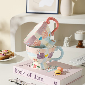 Haushalts-Keramiktassen & -Becher im Amerikanischen Stil, Niedliche Kaffee-, Milch- & Wasserbecher, Ästhetische <span class=keywords><strong>Souvenirs</strong></span>, Spülmaschinenfeste Tassensets - Product Image 3