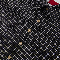 Chemises décontractées à manches longues pour hommes, coupe droite ample, avec poche asymétrique, motif écossais classique