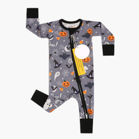 Combinaison unisexe pour bébé et tout-petit en bambou, costume d'Halloween, vêtements de fête, fermeture éclair pratique, combinaison d'hiver pour nouveau-né