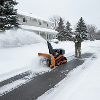 Souffleuse à neige sur chenilles télécommandée HD-60C, 7,5 CV, moteur Loncin, largeur de travail de 62 cm, souffleuse à neige à deux étages avec une portée de 10 m