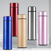 Botella con aislamiento de agua caliente con LED Pantalla de temperatura en tiempo real Vaso Taza térmica de vacío inteligente portátil de acero inoxidable