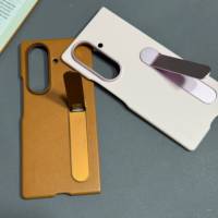 Coque de téléphone en cuir d'origine de luxe pour Samsung Galaxy Z Fold 7 Z Fold 6 Soft Touch Housse de protection officielle complète avec support
