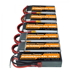 Hrb 2S/<b>3S</b>/4S/6S <b>Lipo</b> <b>Battery</b> 11.1V/14.8V/22.2V 3300mAh/4500mAh/5200mAh/6200mAh/6500mAh XT60 Plug RC Car Drone Boat - Product Image 1